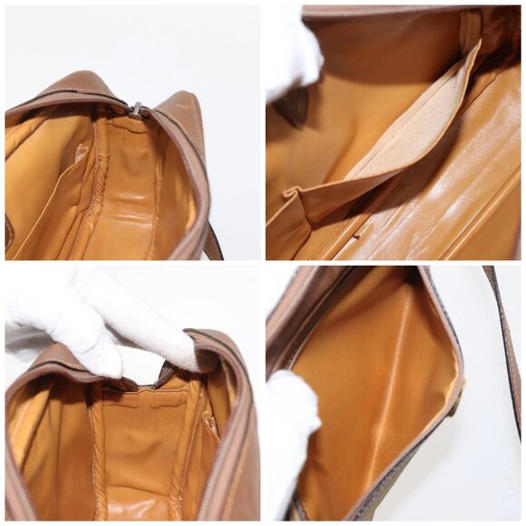 GUCCI Micro GG Canvas Shoulder Bag Suede Beige Gold Auth BA6442 - Picture 16 of 16